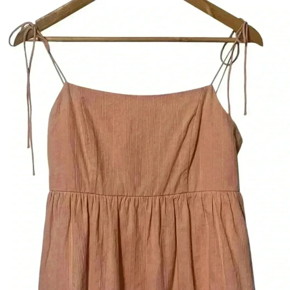 Altar’d State Women’s size Large Sleeveless pink Dress/ pockets/ tie straps/ zip - Picture 4 of 12